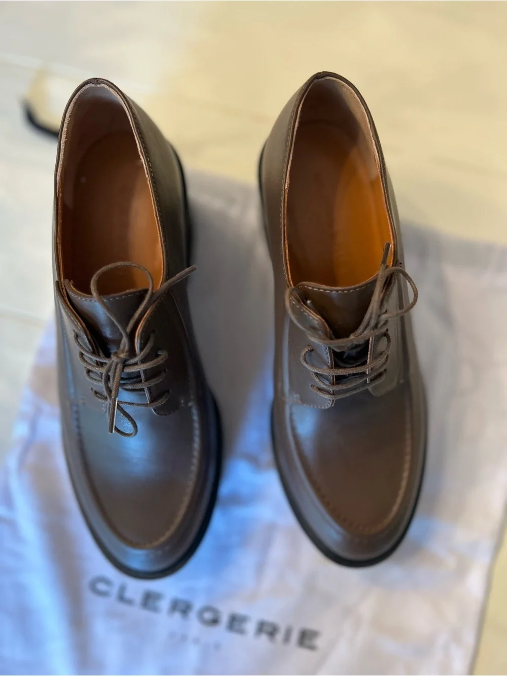 Robert Clergerie Black Patent Platform Lace-Up Shoes